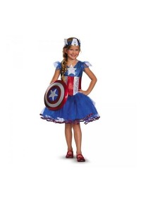 Disfraz niña Capitán América