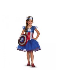 Disfraz niña Capitán América